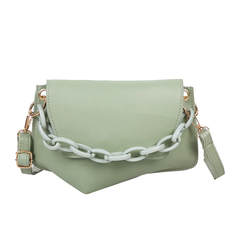 

2020 New Women's Bag Leisure Envelope Bag Pu Solid Color Diagonal Bag Fashion Easy Matching Lady Handbags Chain Shoulder Bags