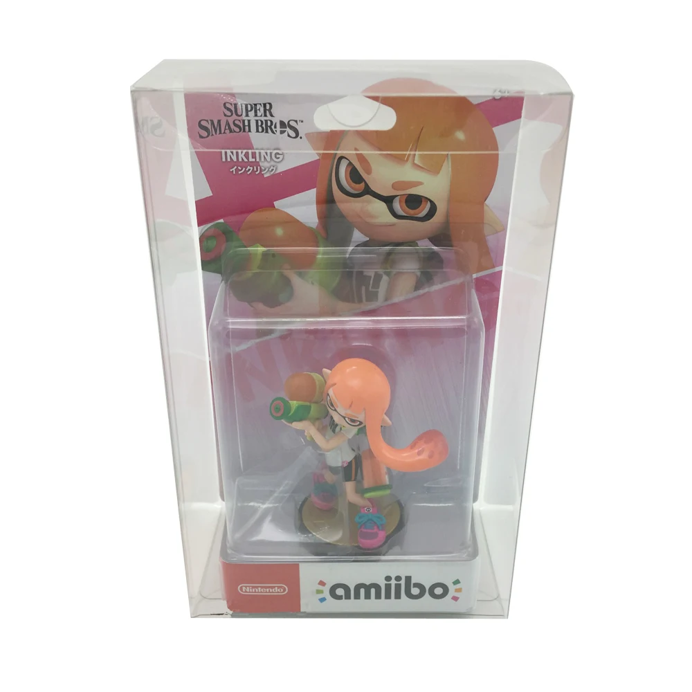 Ruitroliker 100Pcs Protector Case Clear Plastic Protection Sleeve display Box Compatible for Amiibo Splatoon series | Электроника