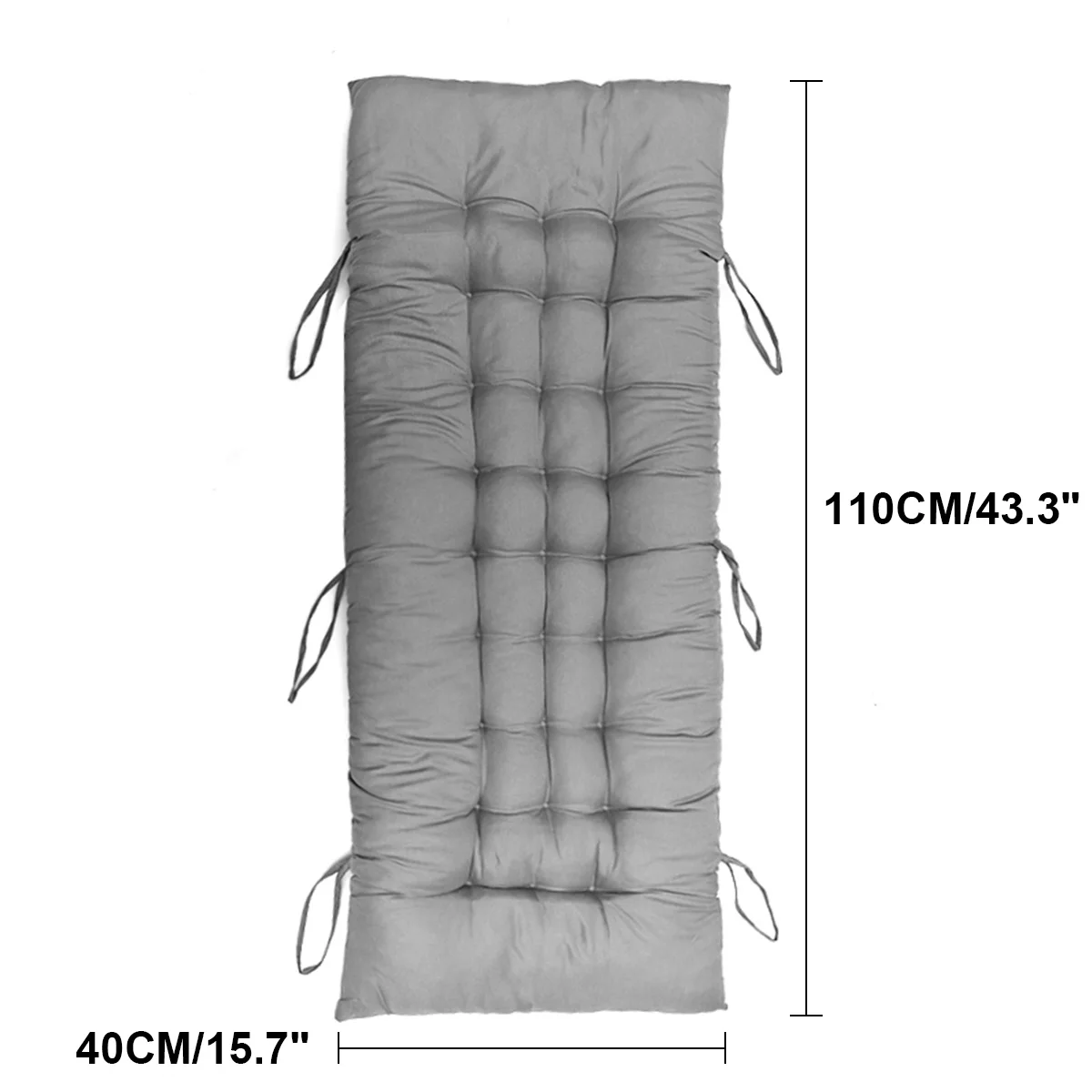 Однотонный длинный коврик с подушкой для кресла качалки из ротанга Складной