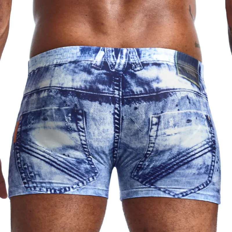 Трусы-боксеры Pinkysenson мужские с принтом пикантные гладкие шелковые шорты нижнее