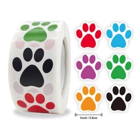 500pcsroll creative dog paw series children learning reward stationery sticker fashion office school decoration seal stickers