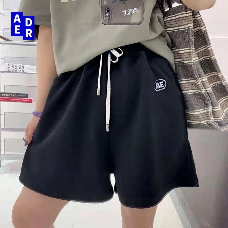 2021 Summer Men Shorts Couple Label Splicing Solid Ribbon High Quality Ader Error Casual Men Beach Shorts Cotton Cargo Shorts