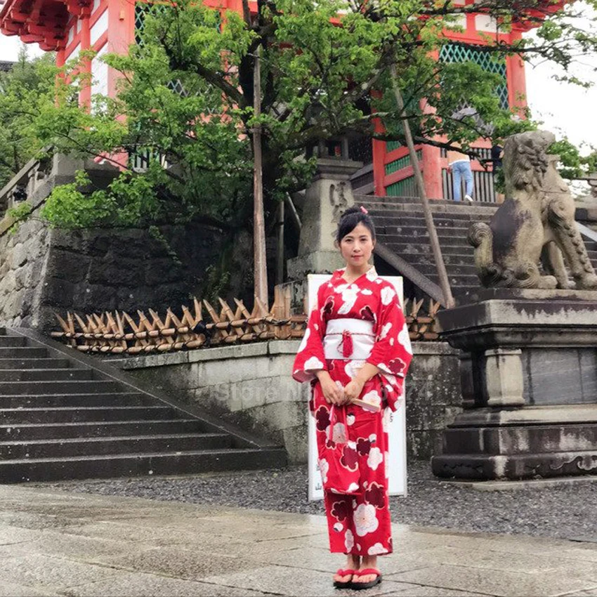 Цветочное традиционное японское кимоно платье для женщин женское мягкое