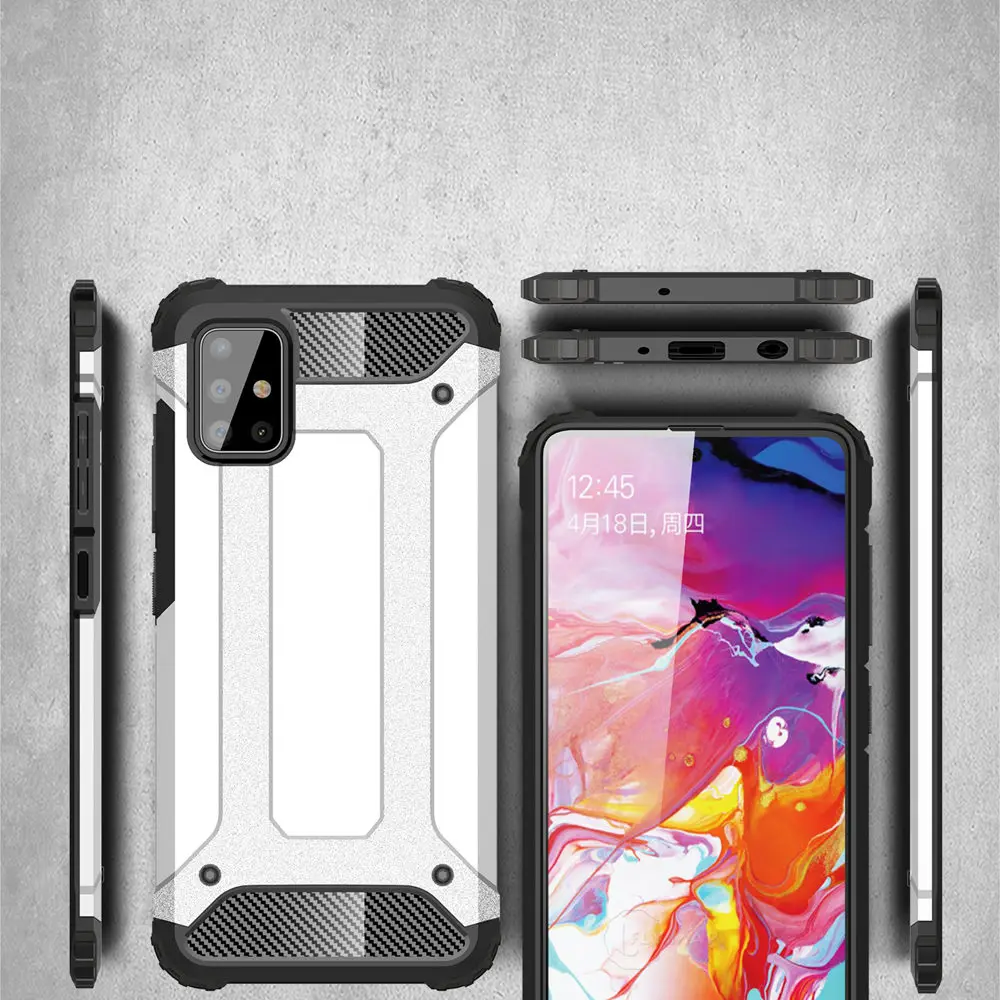 Armor Case For Samsung Galaxy A51 2019 A515 SM A515F/DS A515FN/DS Phone Bumper Cover SM-A515F/DS SM-A515FN/DS Coque Capa |