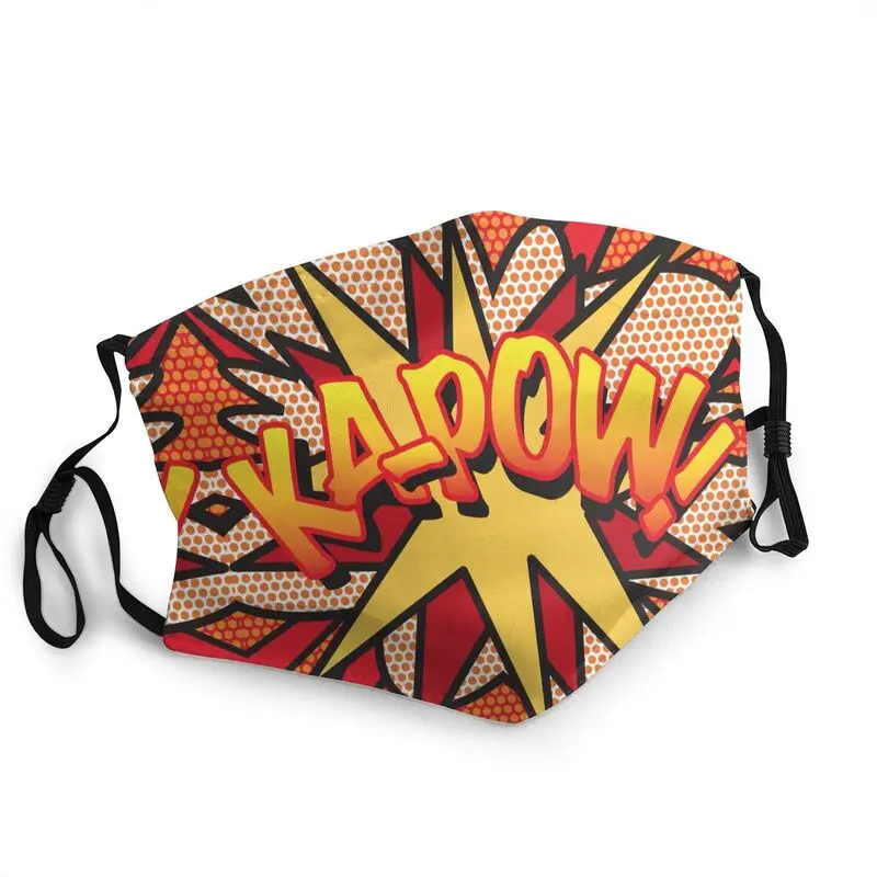 

Разноцветная многоразовая маска-респиратор унисекс для взрослых, с рисунком комиксов, популярного искусства, Пылезащитная маска против см...