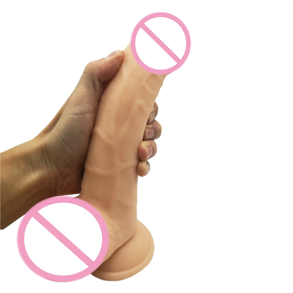 Мягкий Реалистический фаллоимитатор Искусственный член женский мастурбатор