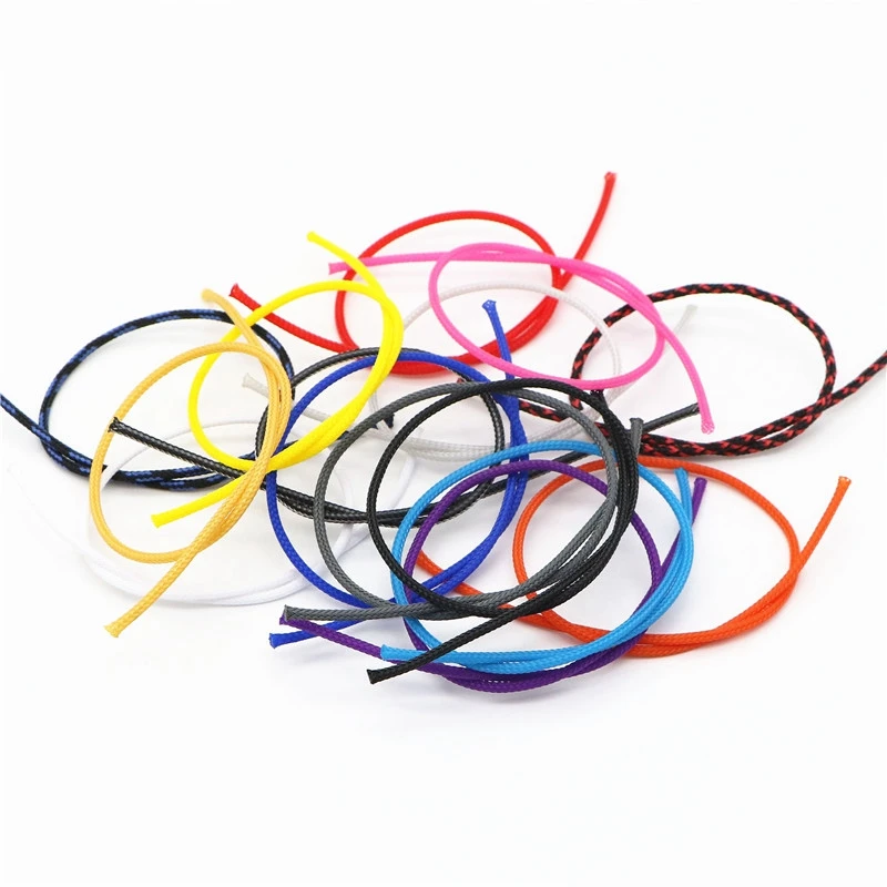 2 м/лот 6 мм ПЭТ расширяемый плетеный рукав для шнура Красочные электрические