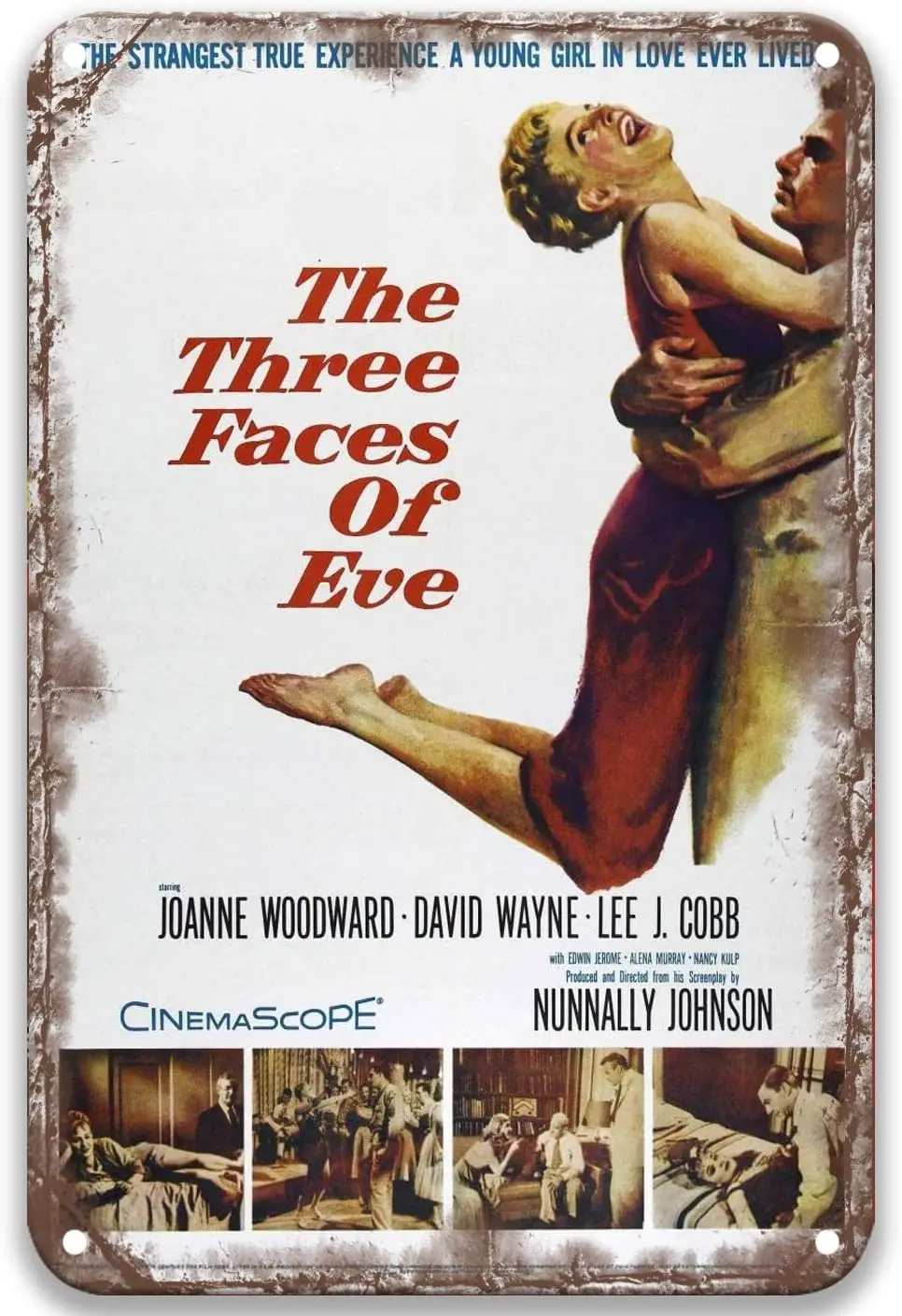 

The Three Faces of Eve (1957),Vintage Movies Metal Tin Signs Classic for Outdoors Living Room Garden Coffee & Bar Bar 8x12