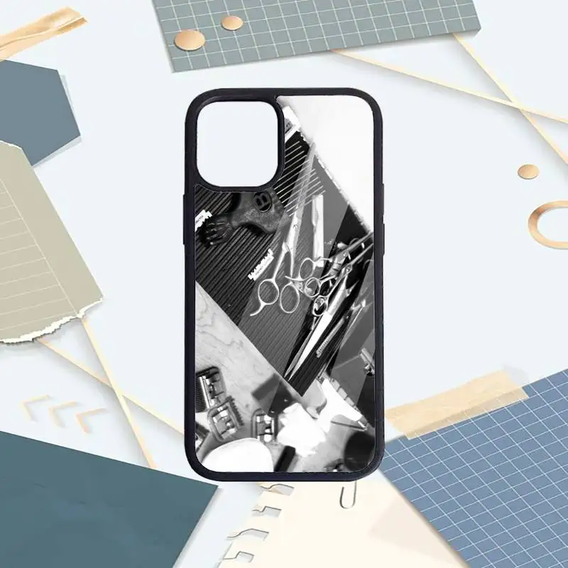 

Barber Shop Hair Stylist tools Phone Cases PC For iPhone 11 12 pro XS MAX 8 7 6 6S Plus X 5S SE 2020 XR