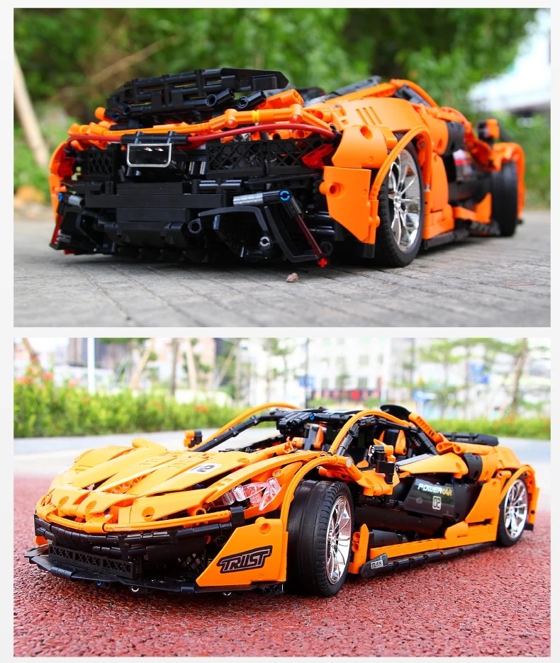 DHL 20087 Technic автомобиль совместим с MOC-16915 mlaren P1 скоростной автомобиль набор строительных блоков Кирпичи приложение RC Мотор Модель автомобиля игрушки подарок