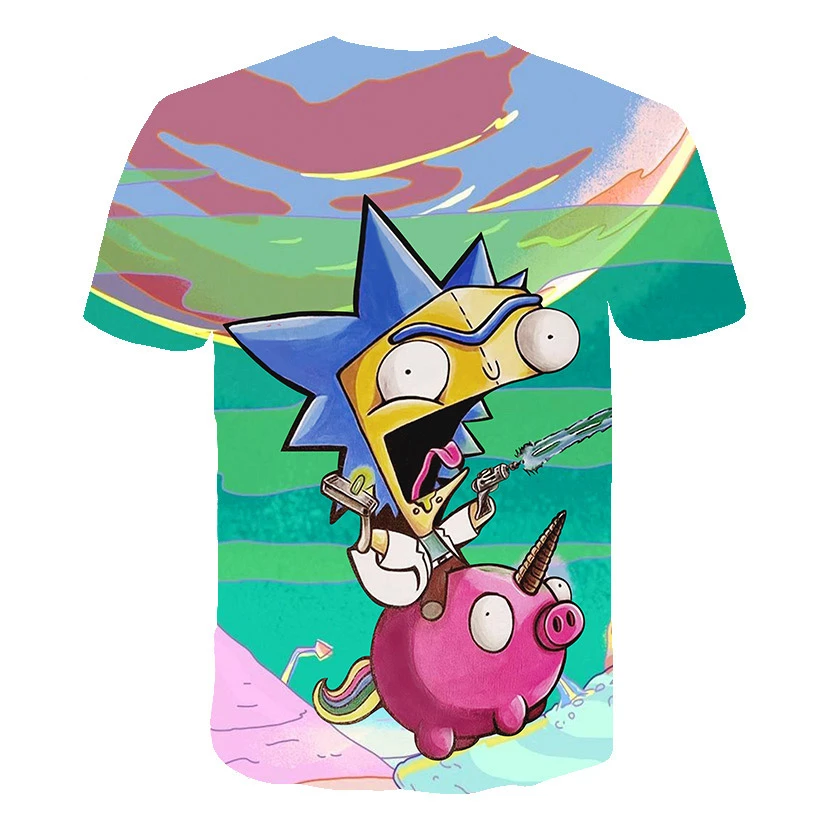 Футболка Rick and Morty By Jm2 Art 3D мужская футболка Летняя футболка Аниме футболки с короткими рукавами и круглым вырезом Прямая поставка