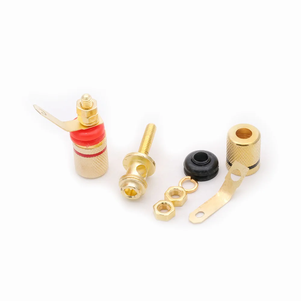 10pairs Banana jack socket Black+Red Gold-Plated plugs insulation sound Terminals Anti-impact speaker terminals | Обустройство дома