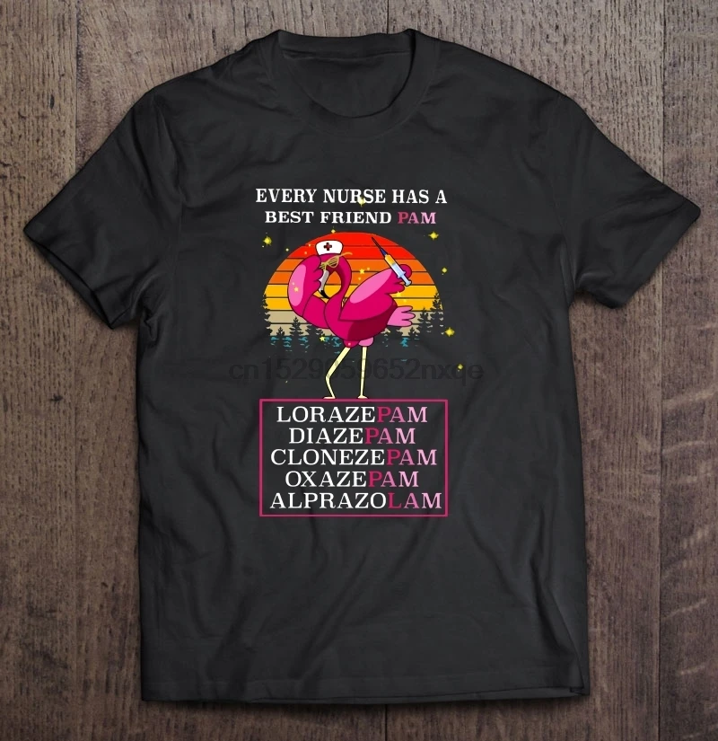 Мужская забавная футболка модная у каждой медсестры есть лучший друг Пэм дающий