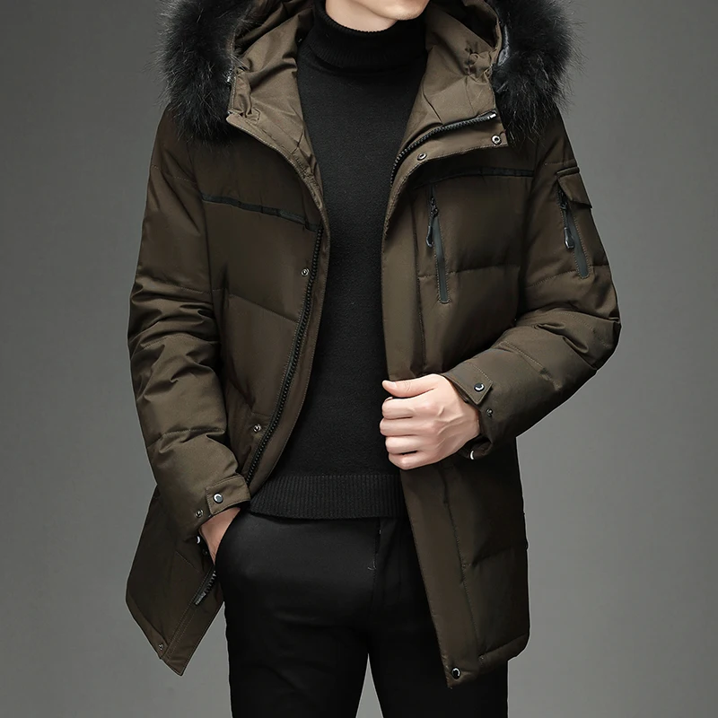 2023 New Winter Down Jacket Men Thickened Short Jacket Men Hooded Zipper Winter Parka Coat Men Plus Size S-4XL