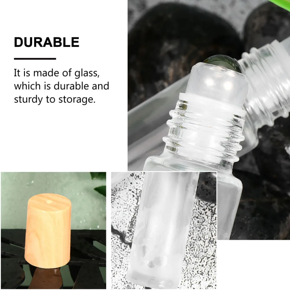 

12pcs 10ml Essential Oil Roller Bottle Empty Glass Bottle Frosted Bottle