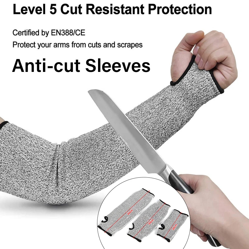 

1Pc 20/30/40cm Level 5 HPPE Cut Resistant Anti-Puncture Work Protection Arm Sleeve Cover Safety Protecter Arm Warmers