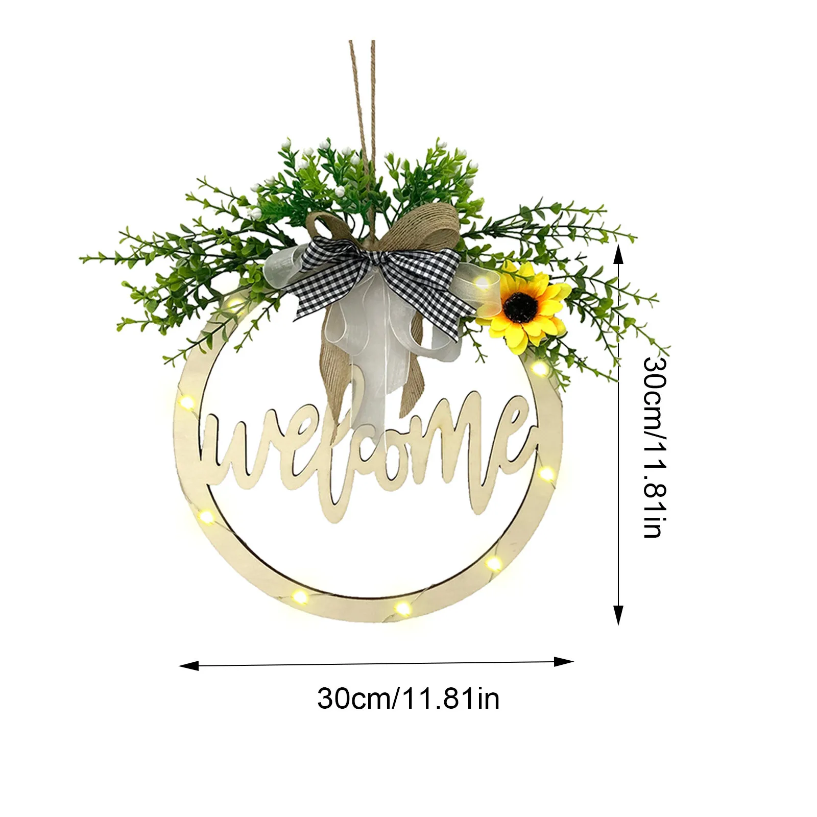 

Welcome Door Hanger Door Decoration Door Wreath Front Door Wreath Decor Simulation Garland For Wedding Home Party Decoration