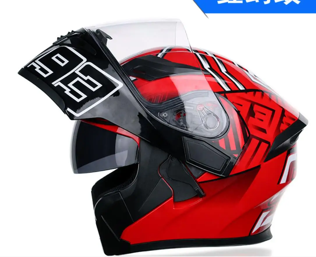 

Motorcycle Flip Up Helmet Winter DOT ECE Racing Safety Cascos Motocross Capacete Moto Casque Quad Dirt Bike Helmets JIEKAI 902 5