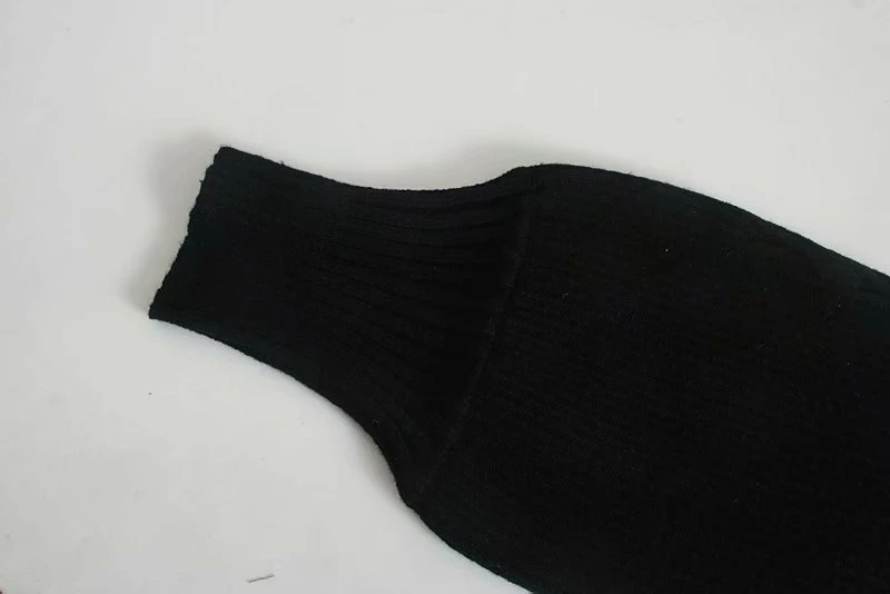 

Elegant Women Black Pullover Sweater 2020 Fashion Ladies Turtleneck Knitted Tops Streetwear Female Short Sweater Chic Girl