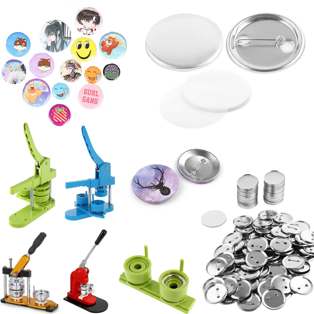 

100 шт., детали для изготовления круглых пин-значков