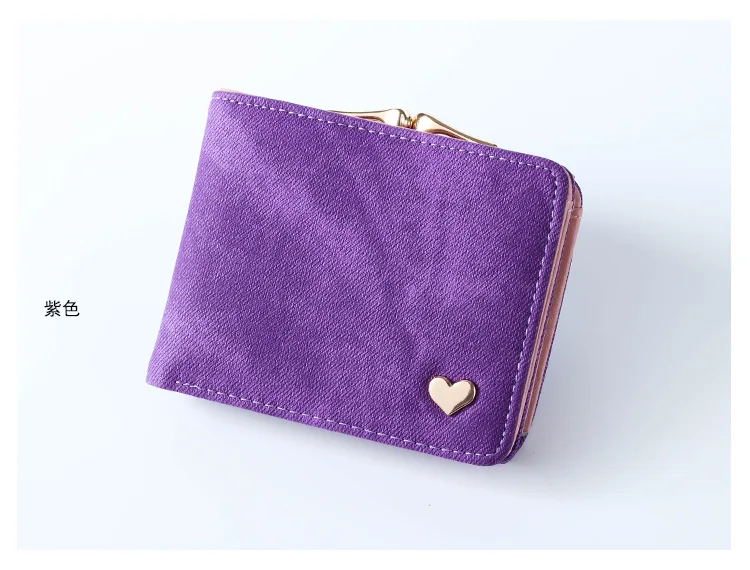 Women Small Clutch Wallet MultiFunction Change Purses Heart Decoration Big Capacity Wallets Cute Card Holder Money Bag