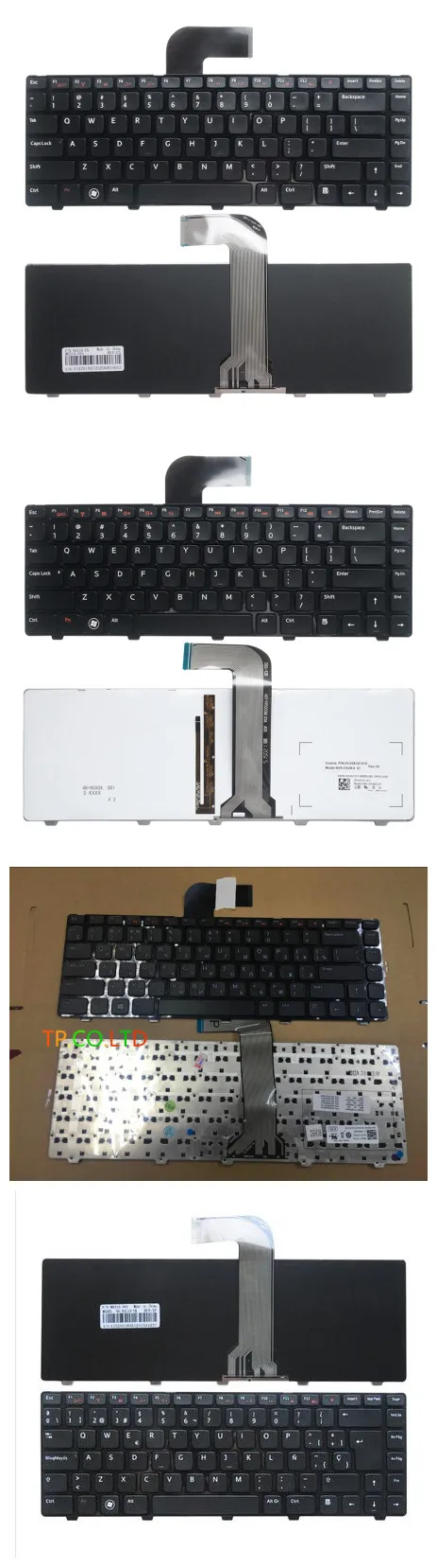 US/Spanish/Russian Keyboard for DELL INSPIRON 14R N4110 N4120 M4110 N4050 M4040 M5040 N5040 N5050 3420 5420 5425 5520 7420