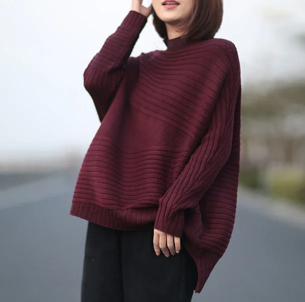 Женский свитер Осень-зима большой размер вязаные неровные топы новинка 2019