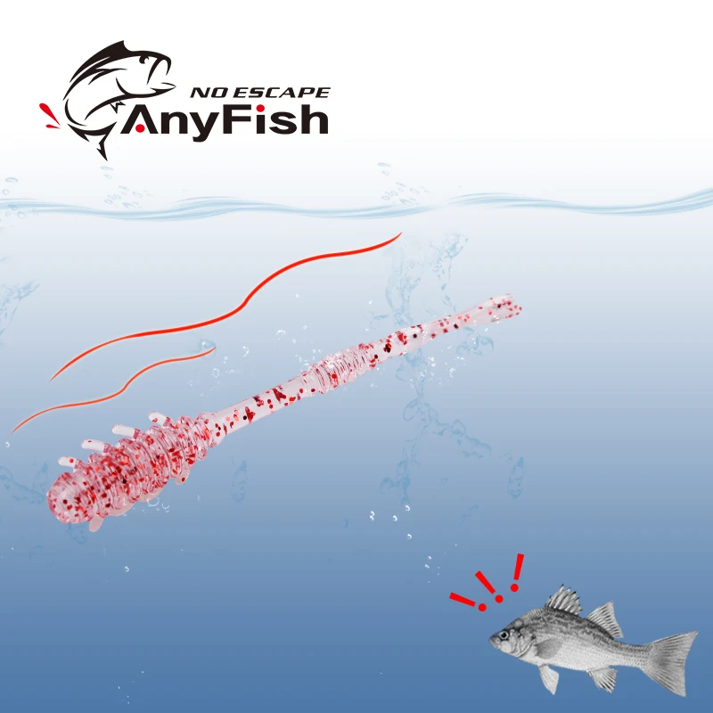 10 шт./пакет ANYFISH мягкая рыболовная приманка AMIAMI WORM 0 5g 2 дюйма 55 мм Мягкая для