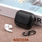Роскошный чехол из искусственной кожи для Airpods 3, защитный чехол с пряжкой от потери для Apple Air Pods 3, чехол для беспроводной Bluetooth-гарнитуры
