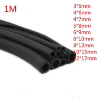 length 1m black color nbr hose oil resistance nitrile rubber hose soft nbr rubber hose nbr tube 3mm 12mm