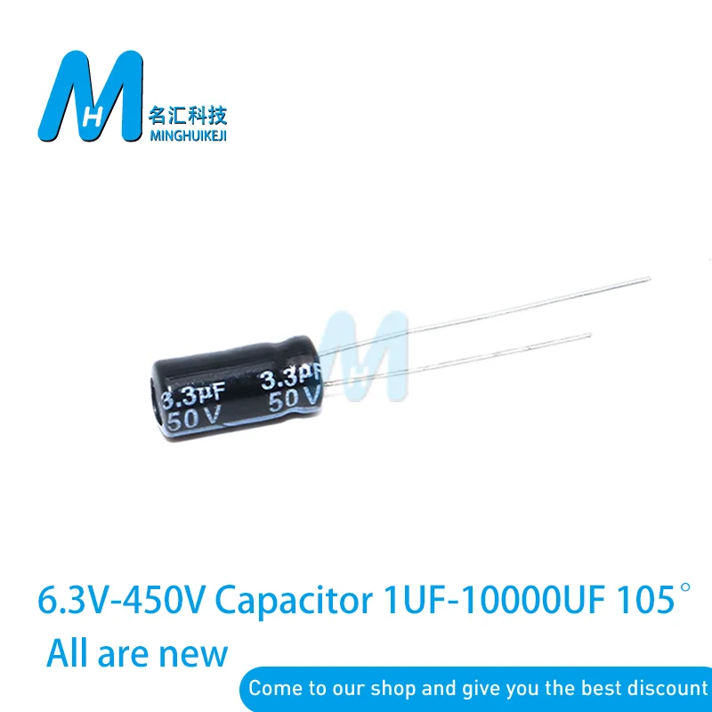 

10PCS 400V 100V 63V 50V 35V 25V 16V 10V Aluminum Electrolytic Capacitor 47UF 100UF 220UF 330UF 470UF 680UF 1000UF 2200UF 4700UF