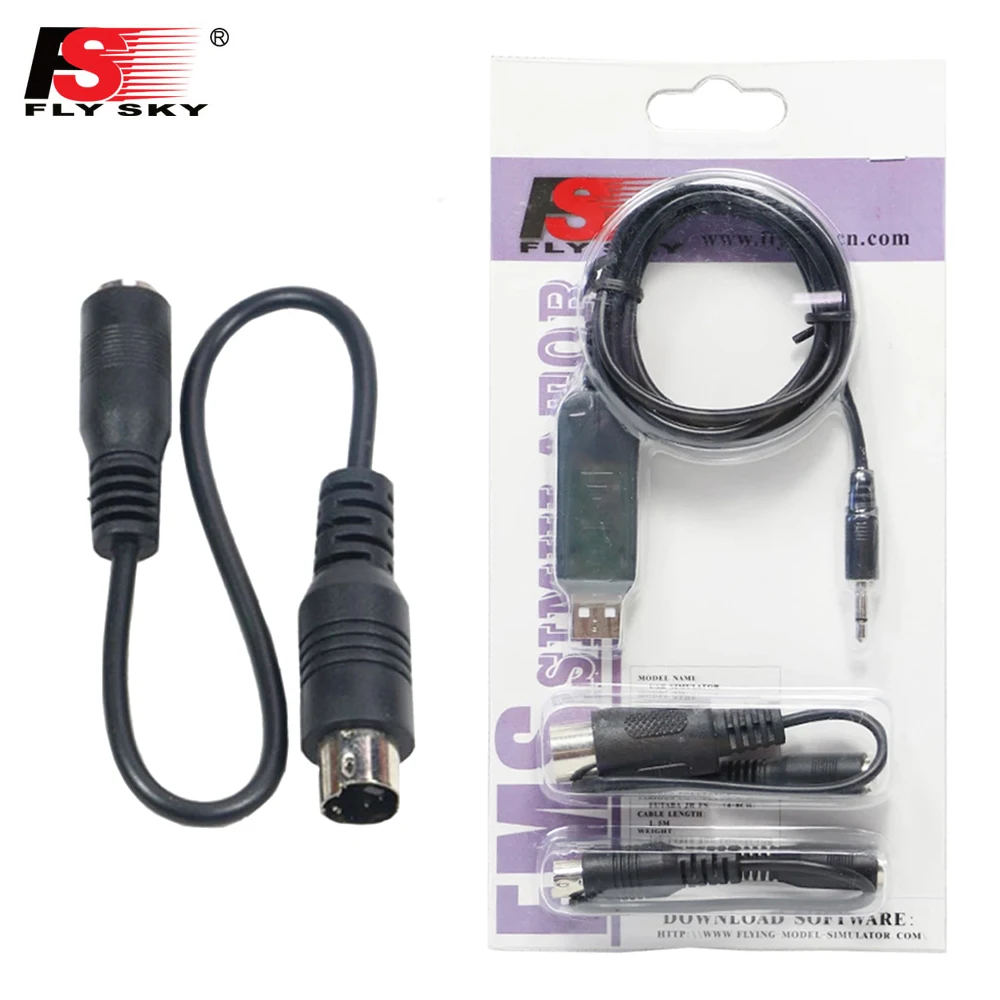Flysky FS SM100 RC USB симулятор полета с комплектом кабелей FMS для FLYSKY i6 i10 i6X T6 TH9X FPV Дрон
