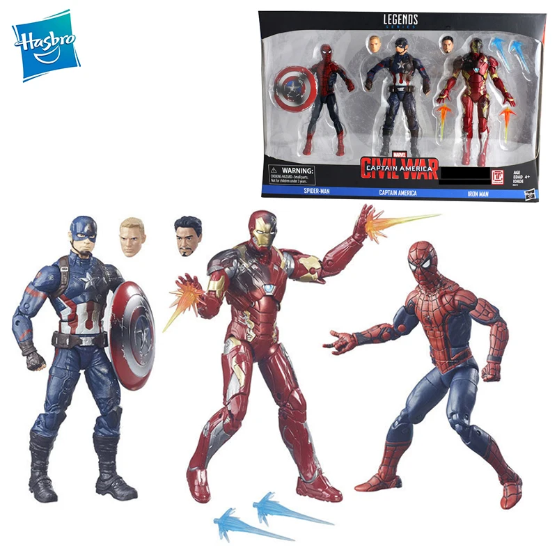 

Фигурка героя из серии «Легенды Marvel», 6 дюймов, Капитан Америка, Человек-паук, Железный человек, битва, поврежденная версия, модель, игрушка в ...