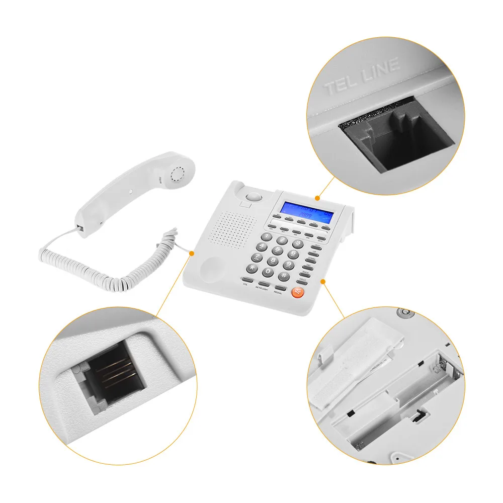 Стационарный телефон с ЖК дисплеем для дома колл центр Офисная компания