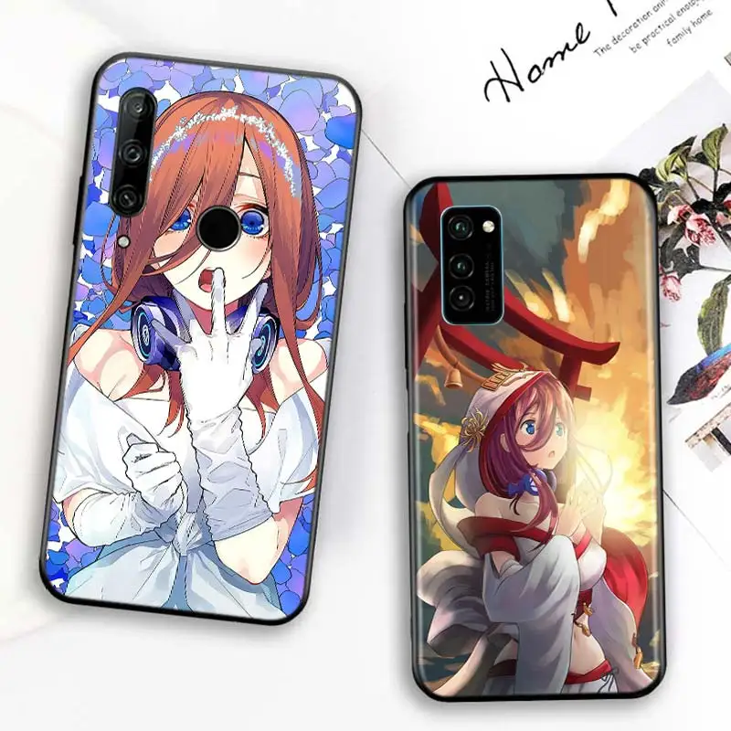 

Bright Black Cover Gotoubun no Hanayome for Huawei Honor 30 20S 20 10i 9S 9A 9C 9X 8X 10 9 Lite 8A 7C 7A Pro Phone Case
