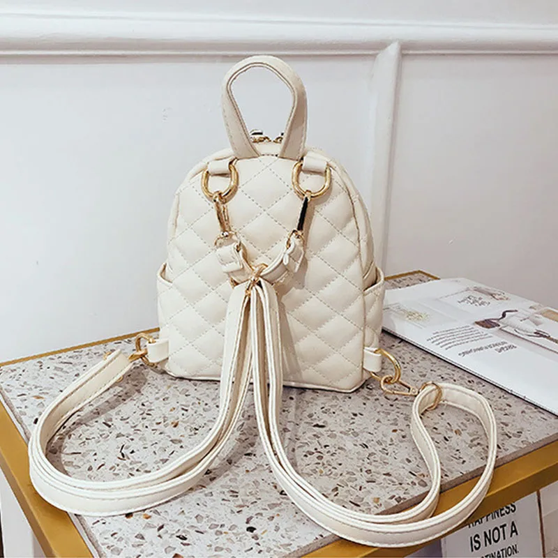 Рюкзак женский с ромбовидной вышивкой маленький ранец леской маленькая сумка |