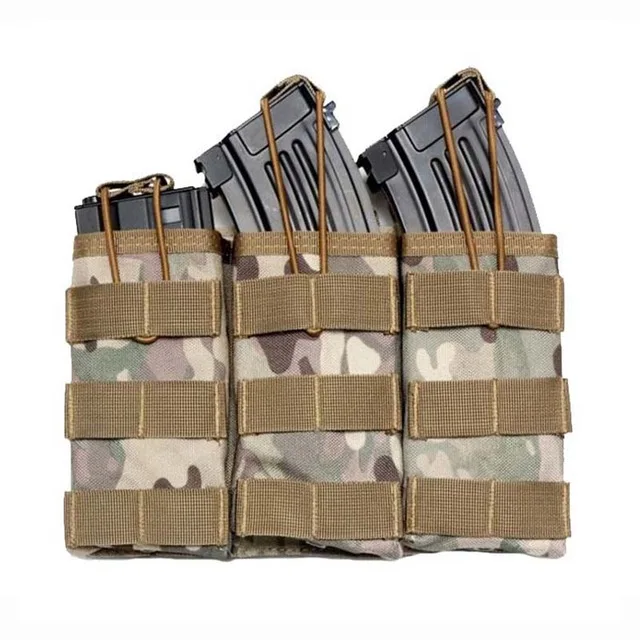 CP Triple Mag Bag Одиночный/двойной подсумок/тройной патронный мешок тактические охотничьи аксессуары Molle Vest Pouch военный подсумок сумка - Цвет: CP Triple Mag Bag