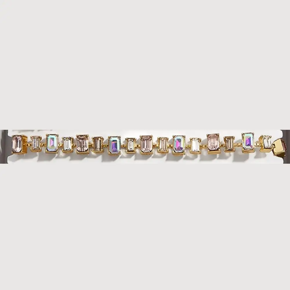 BA Цвет Кристалл инкрустированные браслет имитация жемчуга женские богемные