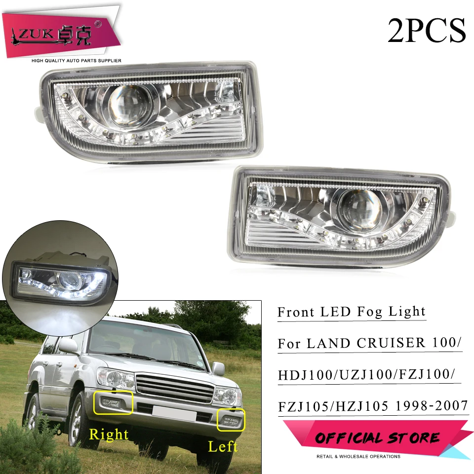 ZUK 2 шт. передний бампер светодиодный противотуманный светильник фар дальнего
