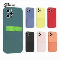 wallet case for iphone 6 6s 7 8 plus x xs max xr liquid silicone case for iphone 12 11 pro max mini with card holder cover funda