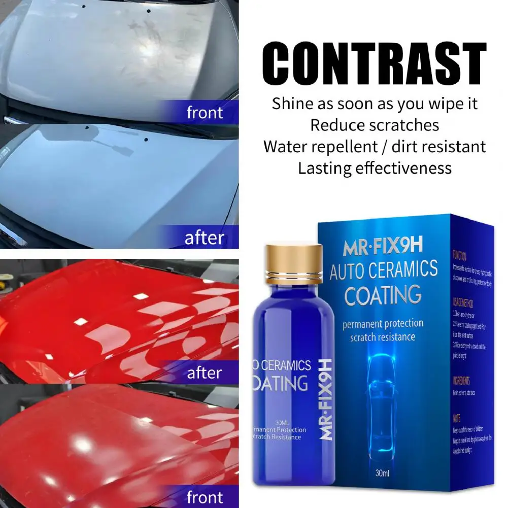 30/50ml Car Liquid Ceramic Coat Glossy Scratches Remover Paint Care Auto Super Hydrophobic Glass Coating Polish for Vehicle |