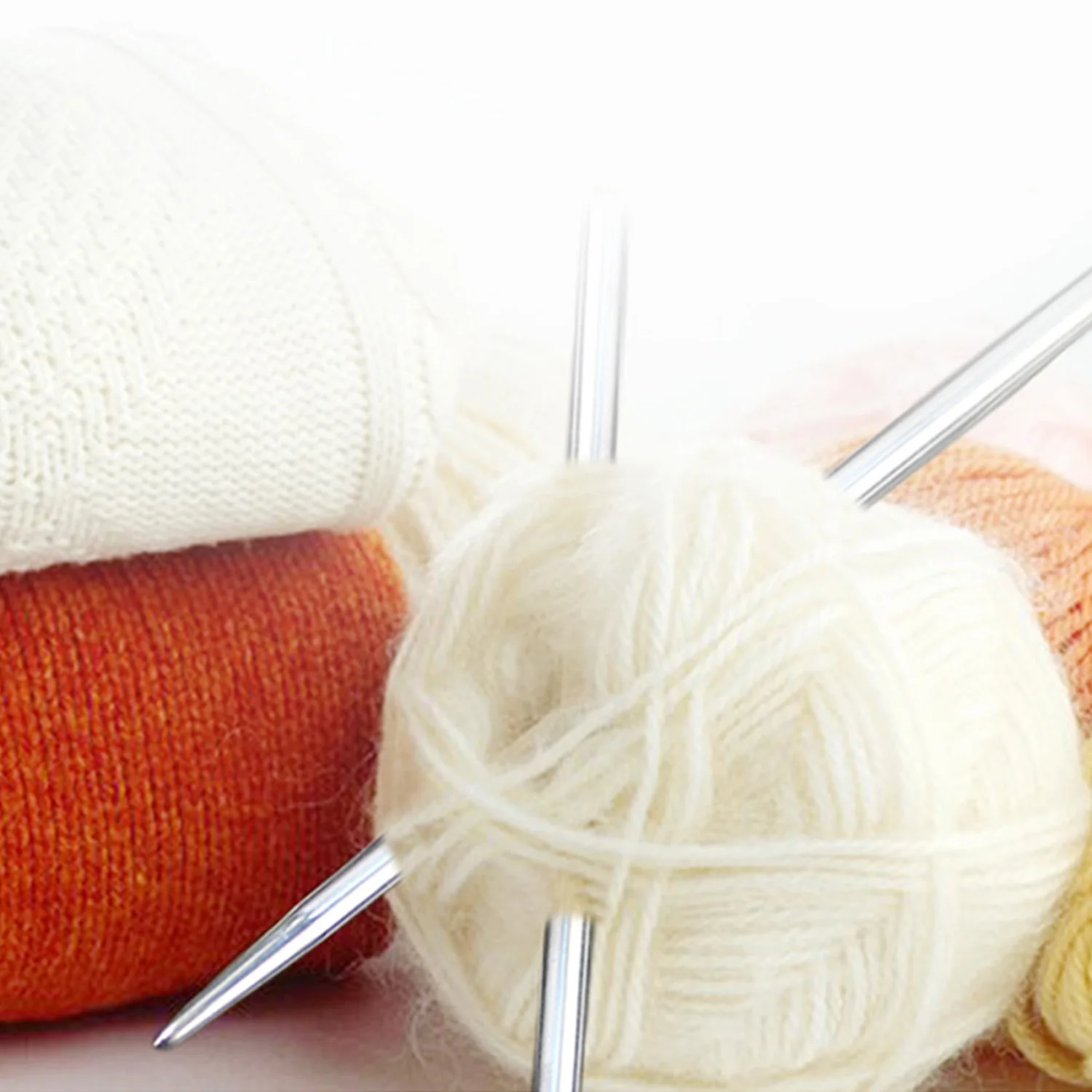 9 Roll Assorted Colors Acrylic Yarn with 4pcs Double Point Knitting Needles for DIY Scarf Hat Gloves Christmas Doll Toys Crafts | Дом и сад