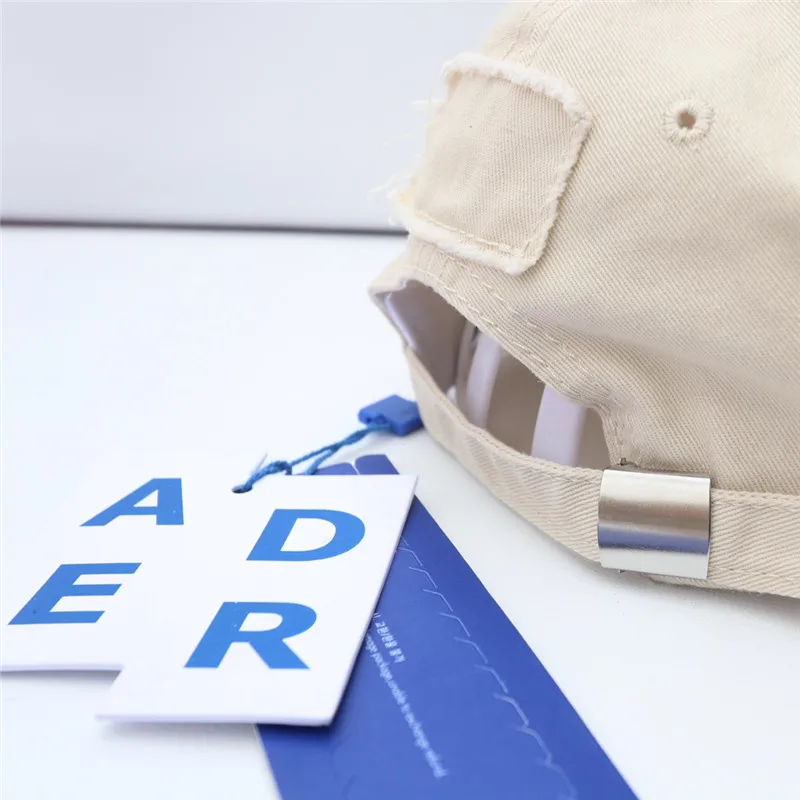 2021 AE ADER ERROR Baseball Caps Men Women 1:1 High Quality Glue Logo Adererror Hats Brim abrade Style Inside Label ADER Cap