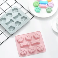 6 cat claw bone cake chocolate silicone mold microwave oven baking ice grid mold pudding jelly mold