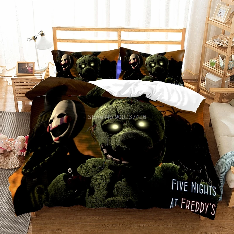 

Home Textile 3d Five Nights At Freddy's Printed Bedding Set Boys Girls Duvet Cover Set with Pillowcase Twin Full Queen King Size