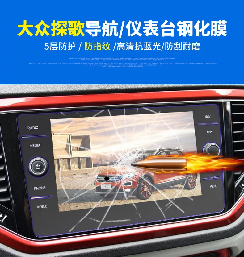 Автомобильная GPS навигация Закаленное стекло Защитная пленка для экрана из стали