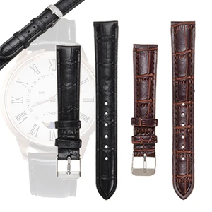 Ремешок для наручных часов, 1416182022 мм, кожаный, со стальной пряжкой