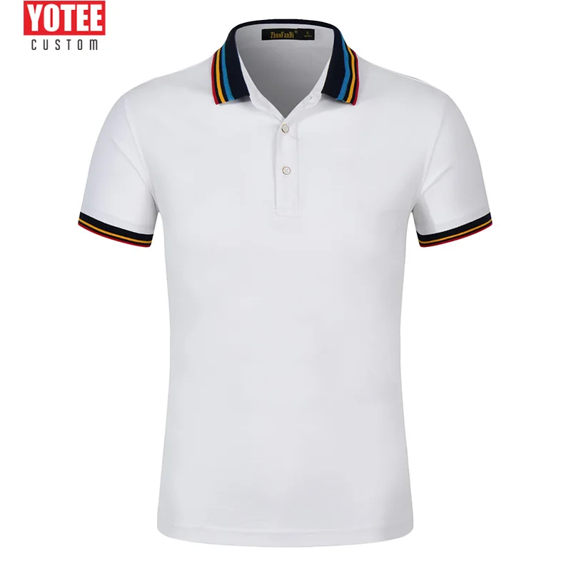 Рубашка поло YOTEE с логотипом/изображением на заказ для мужчин и женщин хлопковая