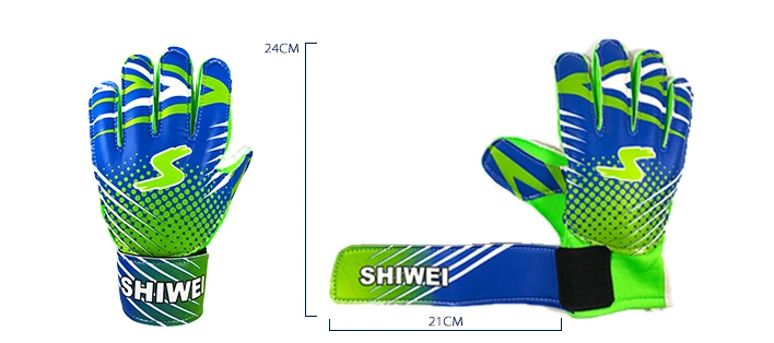 

Kids boys Soccer Goalkeeper Gloves Professional training Thick Latex Soccer Goalie Gloves With Finger Protection 5 finger