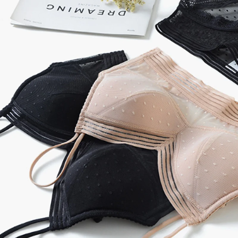 Удобный мягкий эластичный фиолетовый Новый черный пикантный бюстье укороченный